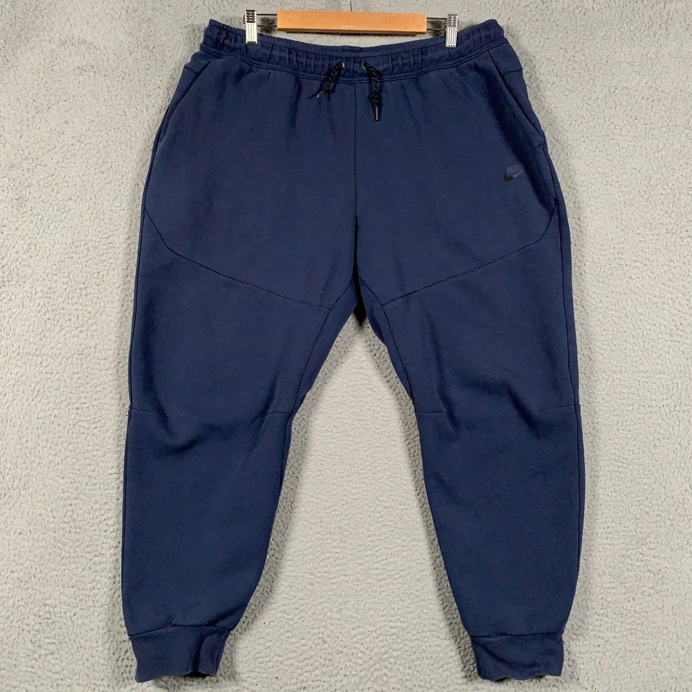Nike Tech Fleece Jogger Pant Men's XXL 2XL Navy Tapered Sweatpant CU4495